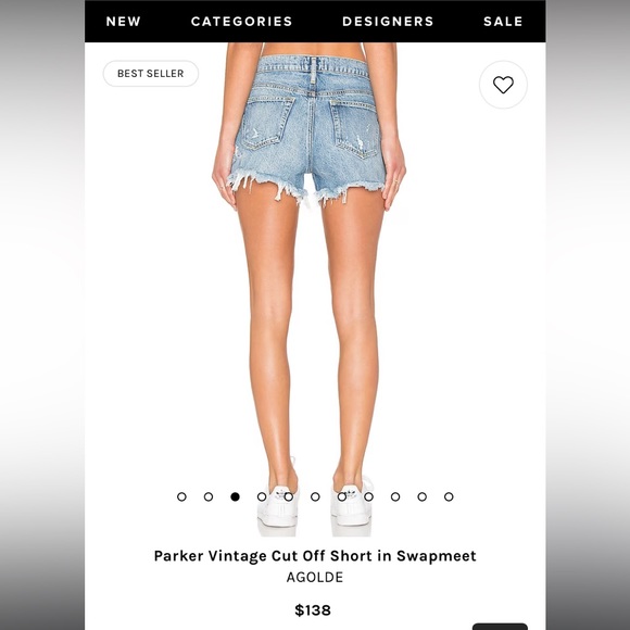 agolde denim shorts - Picture 2 of 6